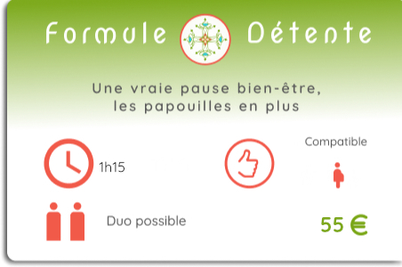 carte formule de 1h15 à 55€