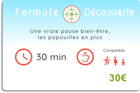 flottaison decouverte 30mn carte de fomrule "détente" proposée par Massages d'OC, d'une durée de 30min compatible sportif, femme encinte, enfant